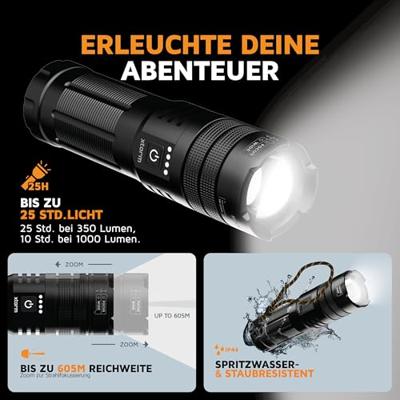 Xtorm - Oplaadbare Zaklamp Powerbank 10.500 mAh