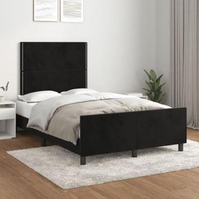Bedframe zonder matras 120x190 cm fluweel zwart