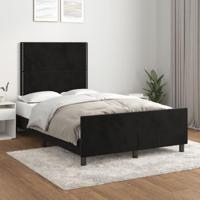 Bedframe zonder matras 120x190 cm fluweel zwart - thumbnail