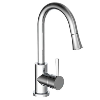 UNICORN ééngreepsmengkraan keuken met uittrekbare uitloop hoge draaibare uitloop met uittrekbare uitloop en draaibereik 150° cold-start functie - koud water bij greep in de middelste stand keram