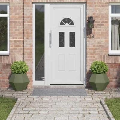 Plantenbak 2 pcs Olijf Groen 50 x 50 x 40 cm Staal