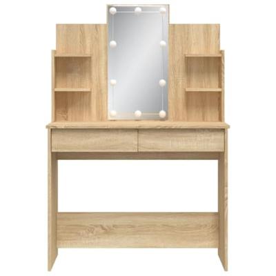 Kaptafel met LED-verlichting 96x40x142 cm sonoma eikenkleurig