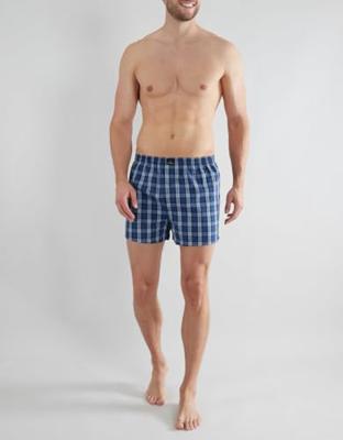 Gotzburg Boxers Clubhouse 2-pack geruit blauw