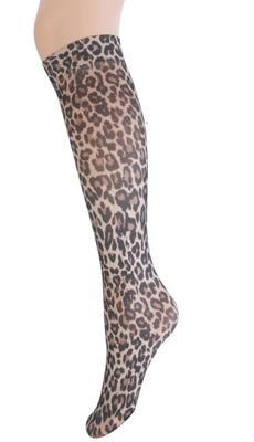 Overknee stockings leopard