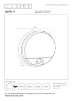 Lucide HUPS IR - Wandlamp Binnen/Buiten - Ø 21 cm - LED - 1x10W 3000K - IP54 - Bewegingssensor - Wit - thumbnail