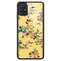 Samsung Galaxy A51 glazen hardcase - Florals for days - thumbnail