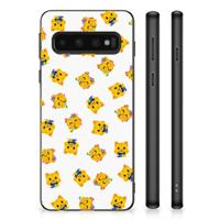 Bumper Case voor Samsung Galaxy S10 Katten Emojis - thumbnail