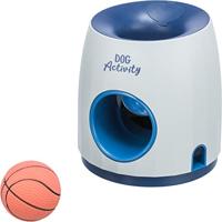 Trixie dog activity strategiespel ball&treat lichtgrijs / blauw - thumbnail