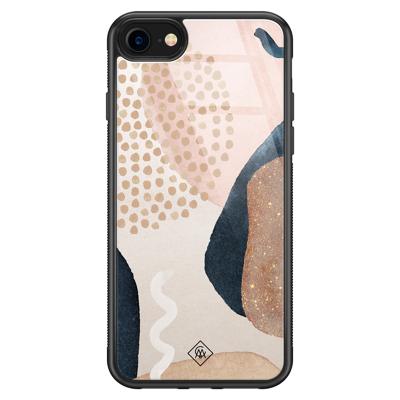 iPhone 8/7 glazen hardcase - Abstract dots