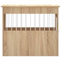 Hondenbench 55 x 80 x 68 cm bewerkt hout sonoma eikenkleurig - thumbnail