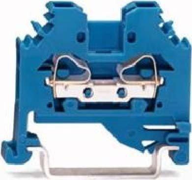 WAGO 281-104 Doorgangsklem 6 mm Spanveer Toewijzing: N Blauw 100 stuk(s)