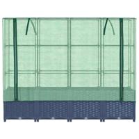 Plantenbak verhoogd met kashoes 160x40x138 cm rattanlook - thumbnail