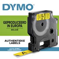 Dymo D1 tape 12 mm, zwart op geel - thumbnail