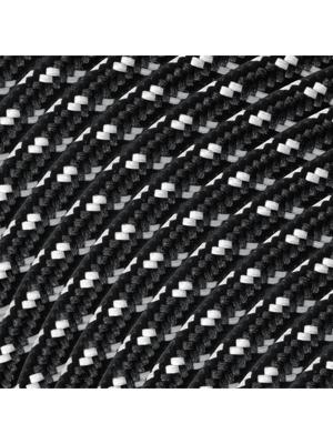 Strijkijzersnoer 3-aderig - per meter - zwart/wit