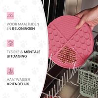 Eat Slow Live Longer Lick Mat Dimensions Circle  Pink - thumbnail