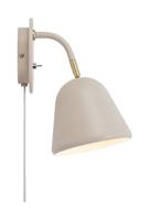 Wandlamp beige en messing met schakelaar & E14 fitting Nordlux Fleur - thumbnail