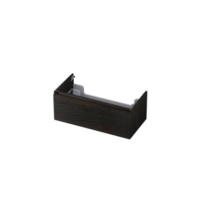 INK - Onderkast 1 Lade Greeploos met Houten Keerlijst - 900x450x350 Mm - Intens Eiken