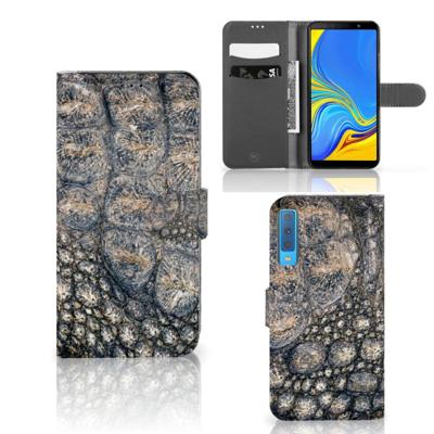 Samsung Galaxy A7 (2018) | Telefoonhoesje | Met pasjeshouder | Krokodillenprint Samsung Galaxy A7 (2018) | Telefoonhoesje | Met pasjeshouder | Krokodillenprint