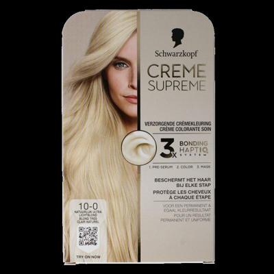 Schwarzkopf Creme Supreme Crèmekleuring 10-0 Natuurlijk Ultra Lichtblond Schwarzkopf Creme Supreme Crèmekleuring 10-0 Natuurlijk Ultra Lichtblond