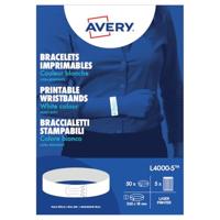 Avery bedrukbare polsbandjes, ft 18 x 265 mm, wit, pak van 50 etiketten - thumbnail