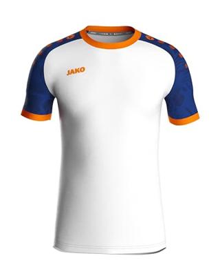 JAKO 4224 Shirt Iconic Km - Wit/Sportroyal/Fluo Oranje - M