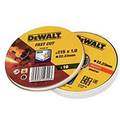 DeWalt Accessoires Blik 10st Doorslijpschijf INOX 115x1x22,2mm in display - DT3506-QZ