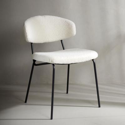 Nohr Eetkamerstoel 'Jannet' Teddy, kleur Wit Nohr Eetkamerstoel 'Jannet' Teddy, kleur Wit