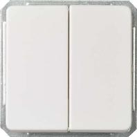 ELSO dubbele wisselschakelaar 2016 64 16 A zuiver wit 1 stuk(s) - thumbnail