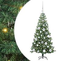 VidaXL Kerstboom met 150 led met standaard groen 120 cm pvc - thumbnail