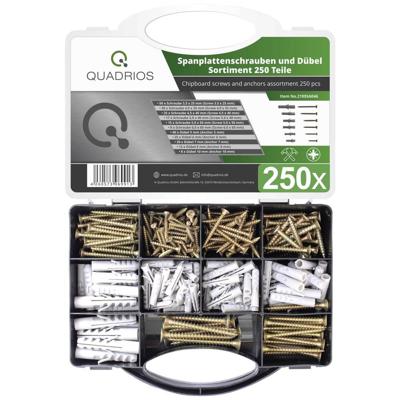 Quadrios 2109SA046 2109SA046 Spaanplaatschroeven assortiment 250 stuk(s) Quadrios 2109SA046 2109SA046 Spaanplaatschroeven assortiment 250 stuk(s)