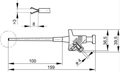 Hirschmann Test & Measurement KLEPS 30 rt Fijn-krokodilklem Steekaansluiting 4 mm Ohne Messkategorie Rood