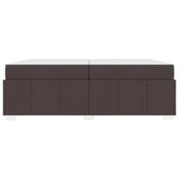 Bedframe met matras Donkerbruin 200 x 200 cm Stof - thumbnail