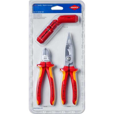 KNIPEX 00 31 30 BK V01 Elektro-Installatieset tangenset KNIPEX 00 31 30 BK V01 Elektro-Installatieset tangenset
