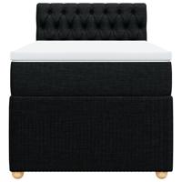 Boxspring met matras stof zwart 90x190 cm - thumbnail