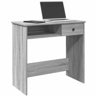 Bureau 80x40x75 cm bewerkt hout grijs sonoma eikenkleurig - thumbnail