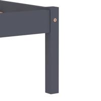 Bedframe massief grenenhout grijs 180x200 cm - thumbnail