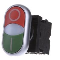 Eaton 216509 M22-DDL-GR-X1/X0/K11/230-W Dubbele drukknop 1x uit/(aan) Moment IP66 1 stuk(s) - thumbnail