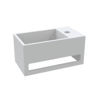 Fontein met Handdoekhouder Best Design Mona Solid Surface 33x18x16 cm (kraangat rechts) - thumbnail