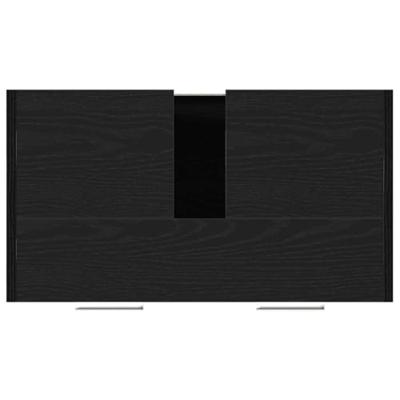 Wastafelmeubel 60x33x60 cm spaanplaat zwart eikenkleurig