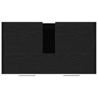 Wastafelmeubel 60x33x60 cm spaanplaat zwart eikenkleurig - thumbnail