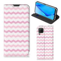 Huawei P40 Lite | Hoesje met Magneet | Waves Roze - thumbnail
