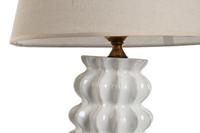 Bureaulamp Home ESPRIT Wit Porselein 50 W 220 V 40 x 40 x 65 cm - thumbnail