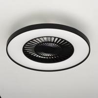 Proventa Premium Plafondventilator met lamp 60 cm - Zomer- en winterstand met afstandsbediening - Zwart - thumbnail