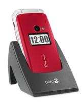 Primo 413 by Doro, all carriers, 32 GB, mobiele telefoon met grote toetsen met tafellaadstation rood - thumbnail
