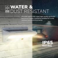 2x Burley - LED Solar Wandlamp met bewegingssensor en schemerschakelaar - 3 lichtstanden - 21LEDs - 3000K - IP65 Waterdicht - Solar buitenlamp - thumbnail