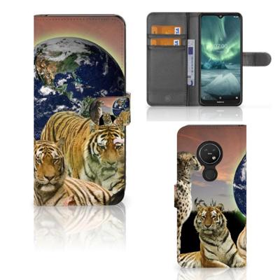 Nokia 7.2 | Nokia 6.2 | Telefoonhoesje | Met pasjeshouder | Roofdieren
