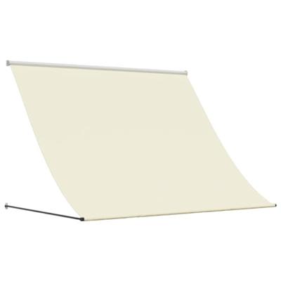 Luifel uittrekbaar 250x150 cm stof en staal crèmekleurig