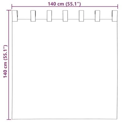Gordijnen met lussen 2 st 140x140 cm zand Gordijnen met lussen 2 st 140x140 cm zand