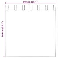 Gordijnen met lussen 2 st 140x140 cm zand - thumbnail