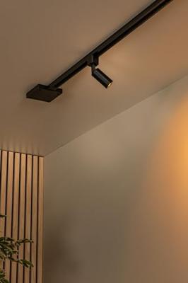 Lucide TRACK RITMO Railspot - 1-fase Railsysteem / Railverlichting - 1xGU10-MR11 - Zwart (Uitbreiding)